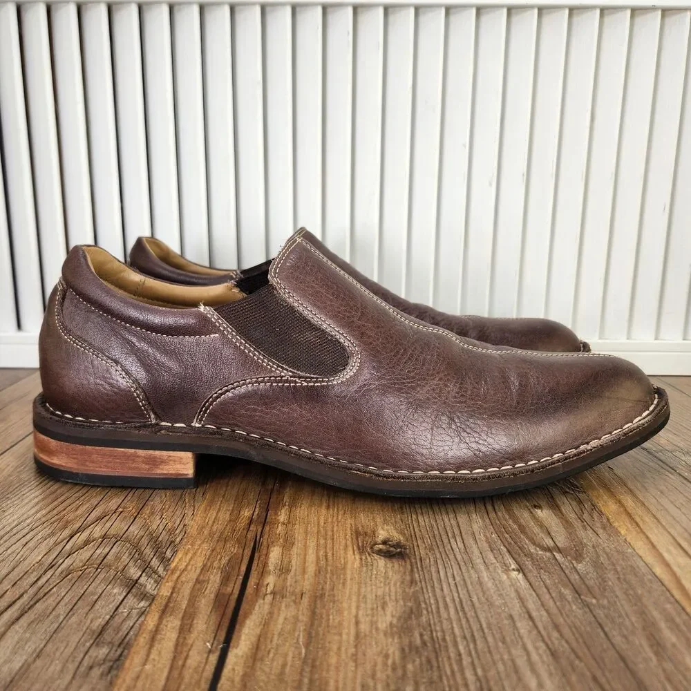 Cole Haan Grand.OS C13256 Mens Size 11.5 M Brown Leather Split Toe Loafers Shoes